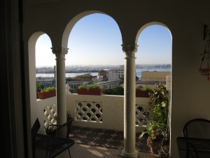 View from our hostel balcony, the other place we stayed in old San Juan.