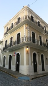 Our Airbnb was the top floor of this building. We ate dinner on the corner deck.