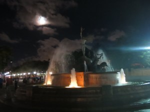 Vibrant night life along Paseo de la Princesa