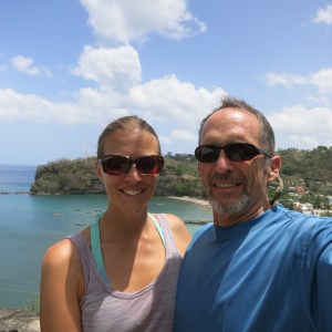 Bay at Anse La Raye in the background