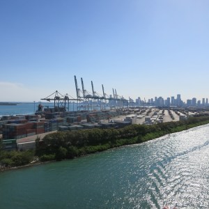 Port of Miami has a lot of industrial traffic in addition to cruise traffic