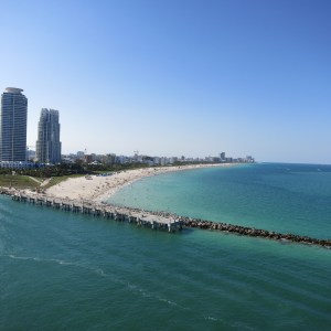 The southern end of the infamous South Beach in Miami.