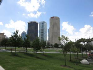 Downtown Tampa skyline, as seen from Kiley Garden.