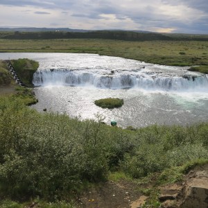 Another waterfall with fish ladder on the left