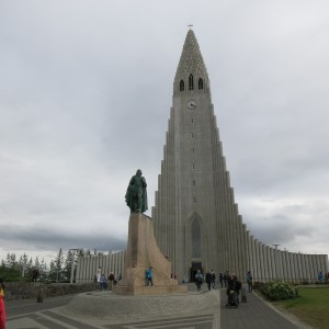 Hallgrímskirkja, a Lutheran church in Reykjavik. We went up to the windows at the top to overlook the city.