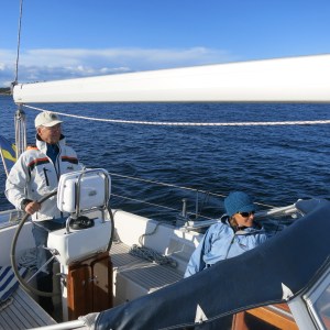 Sven and Megan aboard Season.