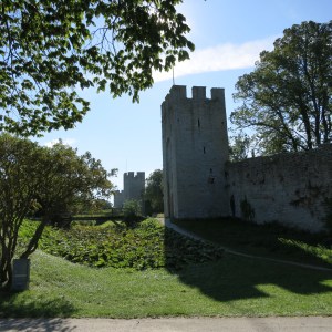 Protective wall around Visby, Gotland. The wall was first constructed in the 12th century.