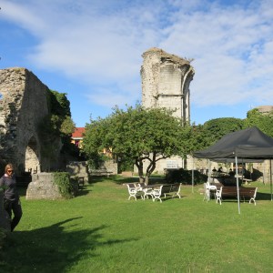 Visby, Gotland. The ruins of S:t Han are now an open-air restaurant.