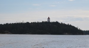 This is a båk, which was used before there were lighthouses to let sailors know they were nearing the mainland. Each one is unique in shape and design so you can locate your position on a chart relative to the båk.