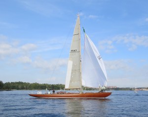Here is one of the old wooden boats, a common sight around Stockholm.