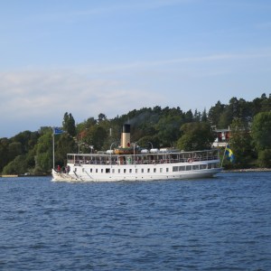 An old steam boat, still used everyday as one of the ferries shuttling people around the Stockholm archipelago.