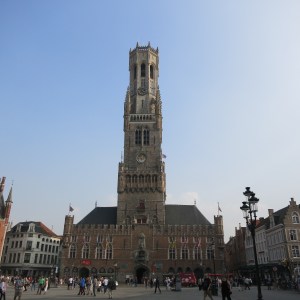 The Belfort. We climbed 366 steps to the viewing area which is in the openings above the clock face.