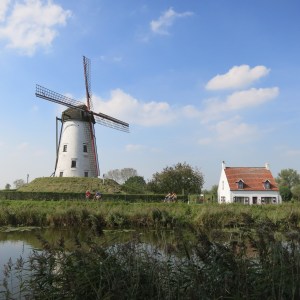 Old windmills dot the countryside. We didn't see any that are still in use for their original intent.