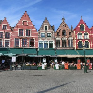On the Markt Square, this row of cafes was perpetually busy.