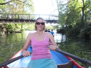 Megan rowing at Bois Vincennes