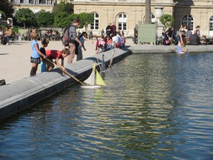For centuries, children have pushed sailboats around in this fountain.