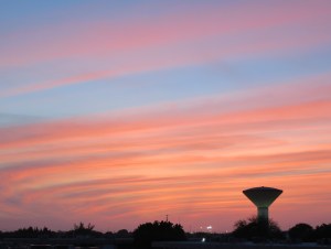 Sunset from the train