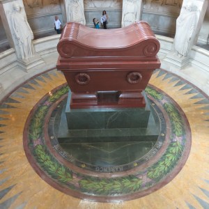 Inside the sarcophagus are four other sarcophagi and then Napoleon Bonaparte's ashes.