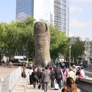 Public art giving itself a thumbs up.