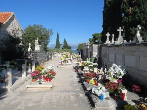 November 1 is All Souls Day and Croatians celebrated by taking flower and candles to the graves of family members.