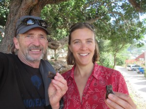 Following the guidance of locals we picked carob pods off the tree and had a nice snack.
