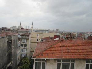 The place we were staying had a terrace. Istanbul today has 17 million inhabitants!