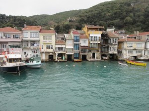 In this village at the north end of the Bosphorus boat garages allow fisherman to park in their house.