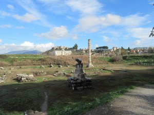 All that remains of the Temple of Artemis. This was one of the Seven Wonders of the Ancient World with 127 of these columns standing over 40 feet tall.
