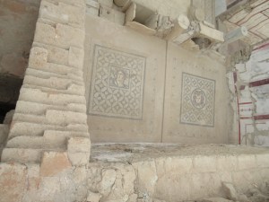 Floor mosaics from above, Terrace House.