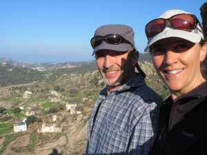 Us up on a rocky promontory overlooking abandoned Sandima.