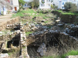 Down a neighborhood street we came across these seemingly random ruins. We hear that most building projects uncover things like this.