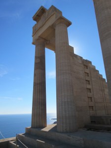 Entrance to the Temple to Athena above Lindos.