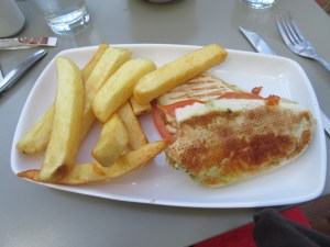 Is this sandwich small or are the fries large? Only my stomach knows for sure.