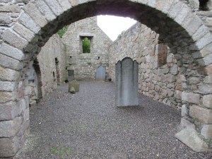 Old church in Dalkey. Wealthy folks were buried in the church after it fell to ruins because the neighboring graveyard was full.