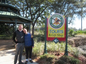 Jesse and Adam outside Anheuser-Busch Brewery.