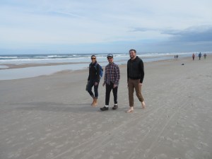 Walking on the beach