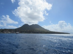 The jagged dormant volcano on Statia.